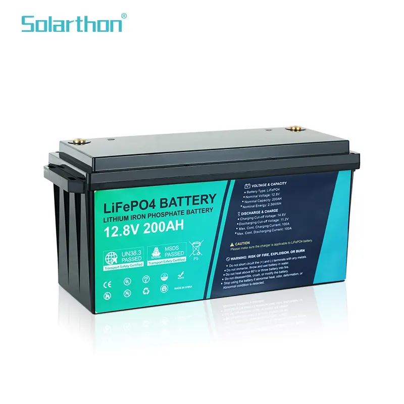 Lifepo4 25.6V 100Ah 200Ah Battery Case Lithium 12.8V Lifepo4 Battery Solar Energy Storage Battery Pack